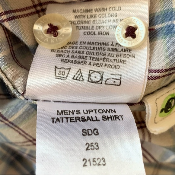 Mountain Khakis Mens L  Plaid Long Sleeve Uptown Tattersall Button Down Shirt - Picture 7 of 7